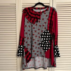 Elegant Designs Custom made Top! Red, Black and White